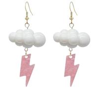 KESYOO Large Clouds and Lightning Acrylic Dangle Earrings for Women Stormy Rain Weather Design Fashion Accessories for Daily and Party Wear