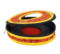 KESYOO Nepal Handmade Polyester Tingsha Cymbals Storage Bag Medium 8.5Cm Diameter Meditation Bell Carrying Case with Random Color for Tibetan Finger Cymbals Random Color