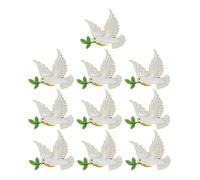 KESYOO Peace Dove Brooch 10 Pieces, Lightweight Decorative Accessory with Olive Branch, Animal Badge for Clothing, Suitable for Events and Daily Use