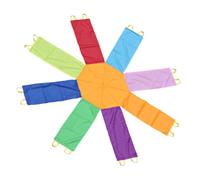 KESYOO Rainbow Octagonal Umbrella Coordination for , 3.6m Diameter, Educational Throw and Catch Plaything for Parent Outdoor Training and Sensory Development