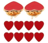 KESYOO Red Heart Shaped Clothes Brooch 10 Pieces Small Decorative for Scarves and Coats Romantic Accessory for Women Suitable for Valentine's Day and Gifts
