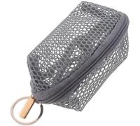 KESYOO Small Mesh Cosmetic Purse Compact Bag Dark Grey Ergonomic Design Suitable for Travel and Daily Use Practical Simple Coin Purse for Coins and Objects