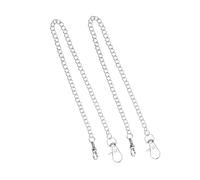 KESYOO White Metal Pocket Watch Chain K with Lobster Clasp 2 Pieces Chain for Pants and Vests Vintage Male Accessory for Casual and Formal Use
