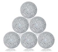 Kesywale 6PCS Decorative Balls Set 2.4 Inches/ 6cm Small Mosaic Spheres Glass Orbs Decorative Balls for Centerpiece Bowls Vases Fillers Dining Coffee Table Wedding Party Decor (Silver White)
