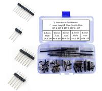 Keszoox 2.0mm Pitch Tall Pin Header - 13mm Height, Through Hole, Single Row, Vertical Male Header Pin, 2P 3P 4P 5P 6P 7P 8P 9P 10P 12P 15P 20P 25P 30P 40P PCB Header (KS-Pin-2.0-13mm)