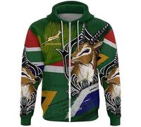 KETAFOUND Mens 3D Print Zip Up Hoodies - Casual South Africa Flag Map Hooded Sweatshirt Winter Jacket Cardigan Coat,Springboks Sport Hoody Pullovers Top For Outdoor Work South Africa S