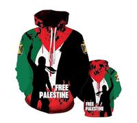 KETAFOUND Unisex 3D Palestine Flag Hoodie - Men Women Drawstring Pullover Free Palestine Print Hooded Sweatshirts, Spring Oversize Loose Long Sleeve Sport Tops Palestine M