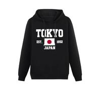 KETAFOUND Unisex Japan Flag Pullover Hoodie - Men Women Tokyo Capital Print Hooded Fleece Pullover with Pocket, Comfortable and Breathable Oversize Sweatshirt Top Japan 5XL