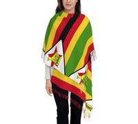 KETAFOUND Womens Scarf - Zimbabwe Flag Fringe Scarves Winter Long Large National Symbols Print Stole,Shawls And Wraps For Evening Dress Bridesmaid Wedding Bridal Scarves Zimbabwe Onesize