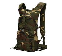 Ketamyy Military Backpack Camouflage Bicycle Casual Waterproof Multi-Pocket Durable Travel Tactical Hiking Trekking Climbing Sports Small Backpack 15L Men Women Bag Army Day Pack Jungle Camouflage