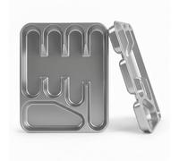 Ketayle Basic Tier Cutlery Tray Grey - BPA-Free Plastic, Food Safe, Non-Slip Base, Perfect for Drawer Organization, Durable and Easy to Clean