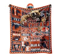 KETBLNB Football Fans Gifts for Chicago, Blanket for Chicago, Throw Blanket for Couch, Cooling Blankets for Hot Sleepers, Throws 60"x50"