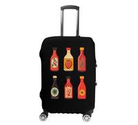 Ketchup Bottles Trendy Suitcase Covers Unisex Luggage Cover Protector Fit 19 to 32 Inch Travel Lover S