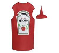 Ketchup Costume - Comic Bottle Cosplay, Bottle Costume, Vivid Condiment Costume | Suitable for Halloween Celebrations, Theme Parades, Couples Ideas, Stages