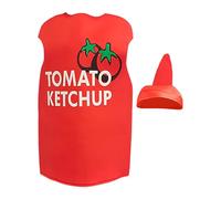 Ketchup Costume, Halloween Costume, Creative Cosplay Lightweight Ketchup Sauce Bottle Shape Clothing for Festival Group Souvenirs Stage Performances
