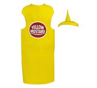 Ketchup Costume - Unisex Ketchup And Mustard Couple Outfit | Funny Dress Up Clothes For Men Women Adults | | Role Playing Halloween Party Props Cosplay | Matching Costume Set For Couples & Events