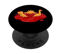 Ketchup Dino Nugget Apocalypse Funny Dinosaur Chicken Nugget PopSockets Adhesive PopGrip