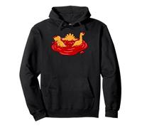 Ketchup Dino Nugget Apocalypse Funny Dinosaur Chicken Nugget Pullover Hoodie