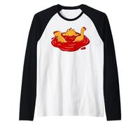 Ketchup Dino Nugget Apocalypse Funny Dinosaur Chicken Nugget Raglan Baseball Tee