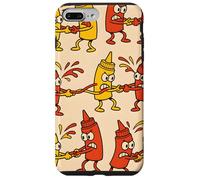 Ketchup vs Mustard Cartoon Tug-of-War Pattern Case for iPhone 7 Plus/8 Plus