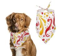Ketchups Mustards Fireworks Splashes Swirls Dog Bandana Pet Scarf for Small Medium Large Dogs Triangle Bibs Photo Prop Gift