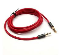 KetDirect Red 1.5ft Gold Plated Design 3.5mm Male to 2.5mm Male Car Auxiliary Audio cable Cord headphone connect cable for Apple, Android Smartphone, Tablet and MP3 Player