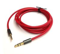 KetDirect Red 9ft Gold Plated Design 3.5mm Male to 2.5mm Male Car Auxiliary Audio cable Cord headphone connect cable for Apple, Android Smartphone, Tablet and MP3 Player