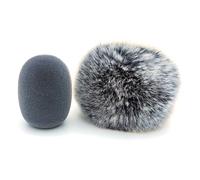 KETENG Furry Muff Microphone Windshield And Foam Wind Cover Windscreen Compatible for RODE M5 MP NT55 NT5 NT6 p170 Mic Accessories