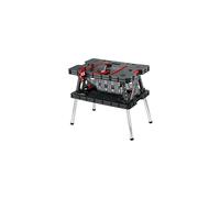 Keter 17182239 Master Pro DIY Folding Work Table - 85 x 55 x 75.5 cm, Black/Red, 453 kg Capacity, Quick-Open, No Assembly, 2 Clamps