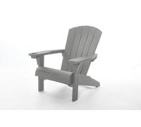 Keter 2 X Alpine Adirondack Chairs Seat Sun Lounger Garden Light Grey