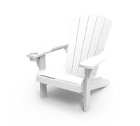 Keter 2 X Alpine Adirondack Chairs Seat Sun Lounger Garden White