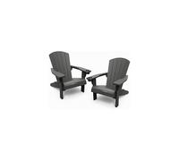 Keter Alpine Adirondack Garden Chair - Graphite Grey