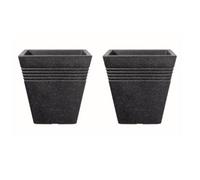 Keter 40Cm Square Piazza - Granite, Pack Of 2