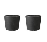 Keter 40Cm Varese Low Planter 2X -Granite