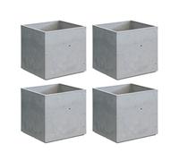 Keter 4Pc Light Grey Beton Cube 2L Plant Pot - 13Cm