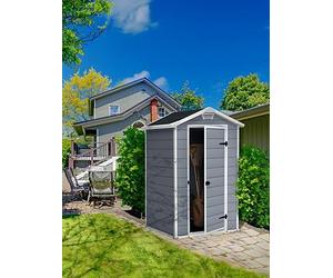 Keter 4X3 Ft Apex Manor Resin Shed Grey