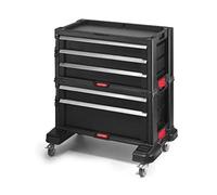 Keter | 5 Drawer Trolley Module, Black, 56.2 x 29 x 50.3 cm, Plastic