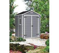 Keter Manor Double Door Plastic Shed Grey - 6 x 5 ft