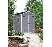 Keter Manor Apex Garden Storage Shed 6 x 8ft - Beige/Brown