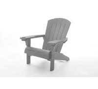Keter Alpine Adirondack Chair Seat Sun Lounger Garden Light Grey