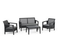 Keter Atlas Linea 4 Seater Resin Lounge Set - Grey