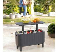 Keter Bevy Bar 56 Litre Rattan Cool Drinks Cooler Box Party Garden Table NEW