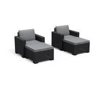 Keter 2 Seat California Balcony Deluxe Graphite, Grey