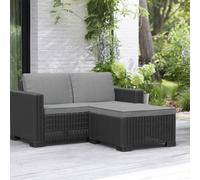 Keter California 2 Seater Balcony Chaise Loungue Graphite, Grey