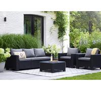 Keter California 5 Seater Sofa and Chair Set - Grey