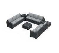 Keter California 9 Seater corner sofa set, Grey