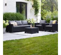 Keter California Graphite Resin 5 Seater Garden Furniture Set With Coffee Table