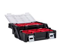 Keter Cantilever 18" Organiser Compartment Box Toolbox 2-Level Nails Screws UK