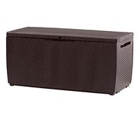 Keter Capri Outdoor Plastic Storage Box Garden Furniture, 123 x 53.5 x 57 cm, Brown