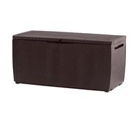 Keter Capri Outdoor Plastic Storage Box Garden Furniture, 123 x 53.5 x 57 cm, Brown